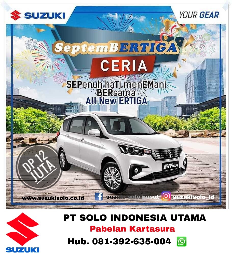 Promo September Suzuki Solo All New Ertiga Ceria DP 12Jt